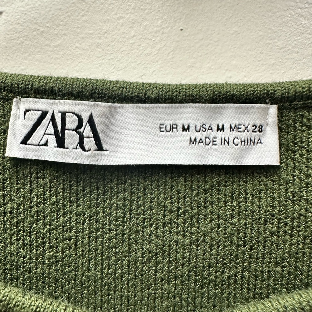 Zara Khaki Green Knit Vest - Picture 2 of 2